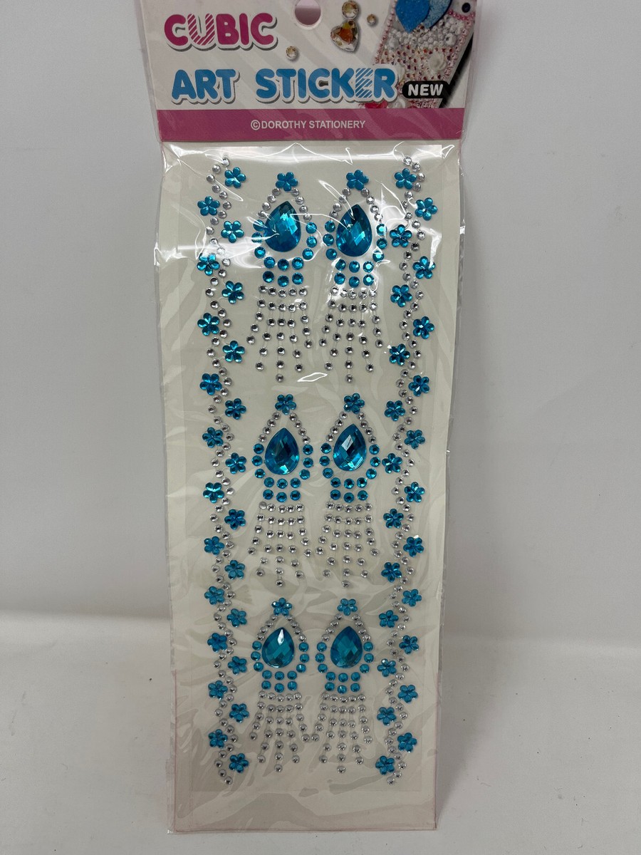 mint Crystal - Rhinestone - Pearl Self-Adhesive Art Sticker Variety