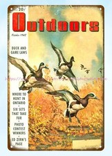 discount tin signs 1948 Outdoors Mallard Duck metal tin sign