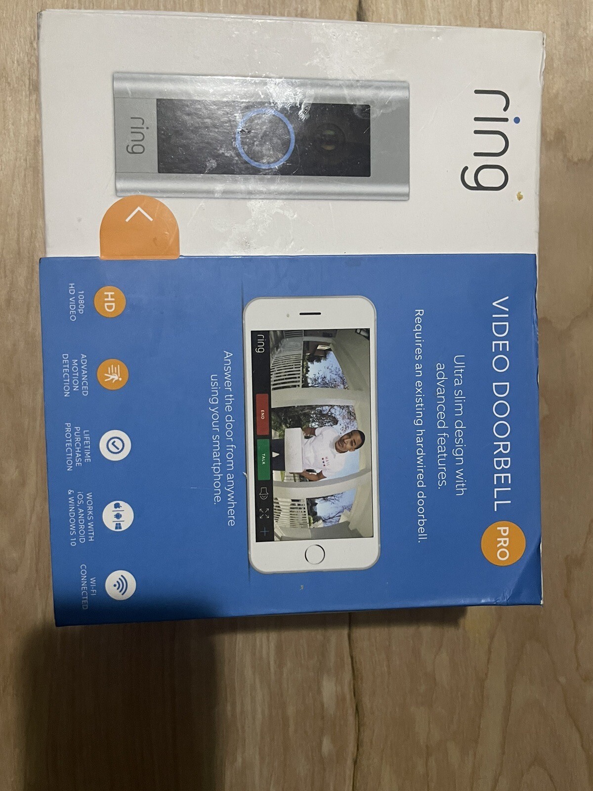 Ring Video Doorbell Pro 1080P HD Smart Wi-Fi Wired Satin Nickel