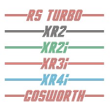 Retro 80’s Back Flash Rear Window Sticker fits Ford RS XR2i XR3i XR4i Cosworth