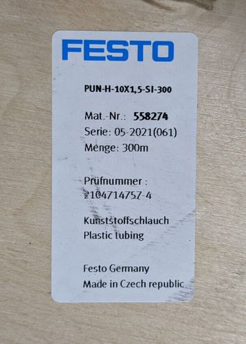 PUN-H-10X1, 5-SI-300 (558274) FESTO Plastic Hose Pneumatic Hose 10mm NEW full - Picture 2 of 4