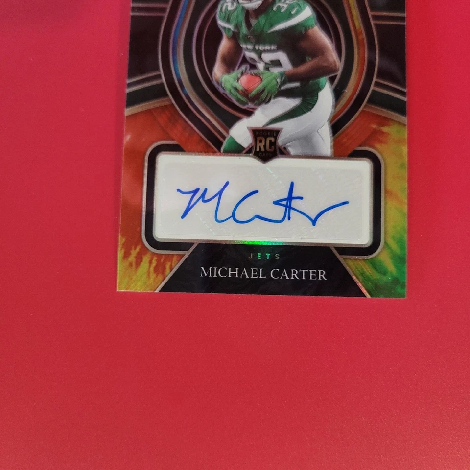 2021 Select Michael Carter Signatures Tie-Dye Prizm  6/25  RC Auto #RS-MICA - Image 3 of 4