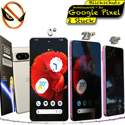 Sichtschutz Panzerfolie Blickschutz Privacy für Google Pixel 9 Pro XL 8a 8 7a 6a