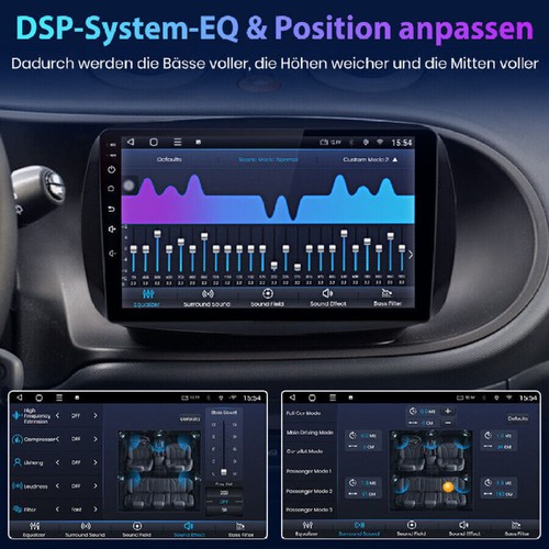 Für Mercedes Benz Smart Forfour Fortwo 453 Autoradio Android 13 GPS Navi WIFI - Bild 4 von 15