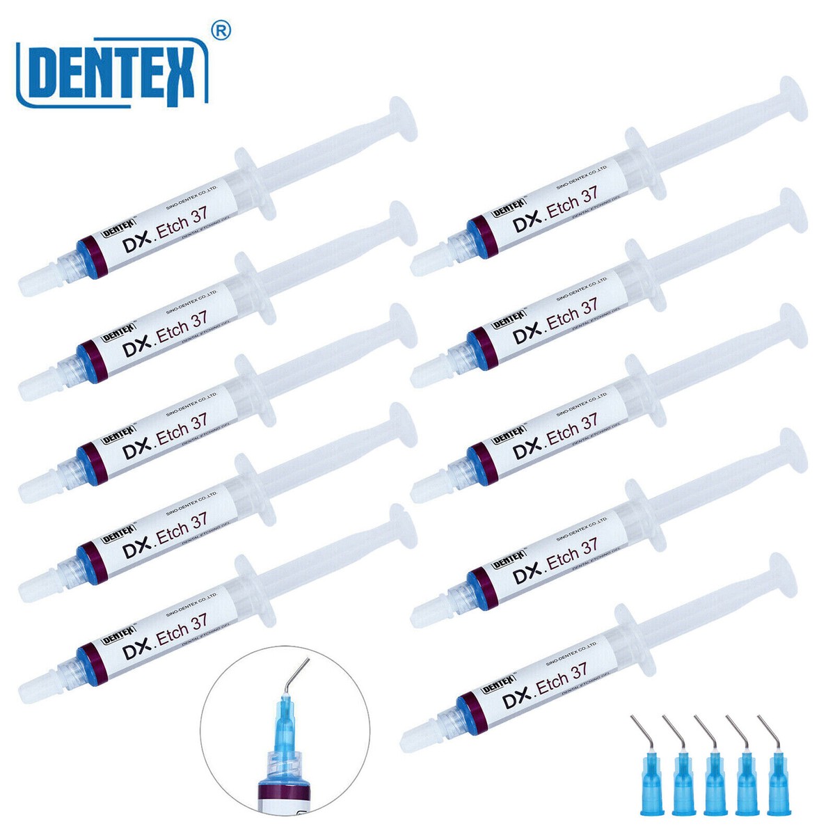 10 Packs Dentex Dental Etch Etching Gel 37% 5ml/Syringe DX Etch | eBay