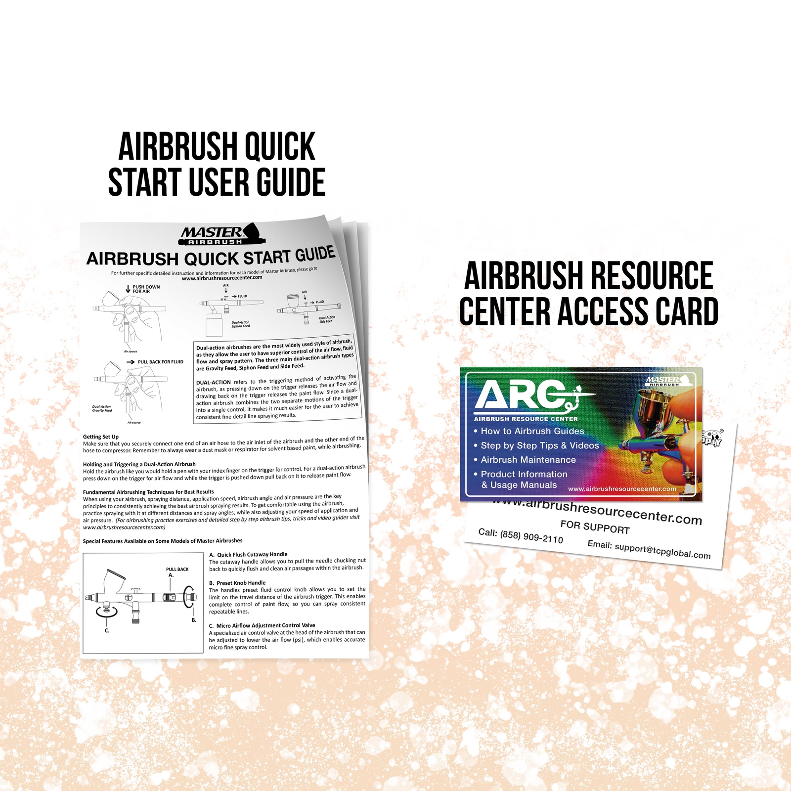 Master Airbrush Air Compressor Kit with G233 Gravity Feed Airbrush 3