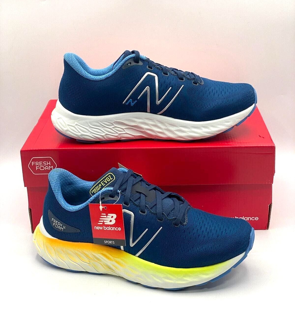 New Balance Men's Fresh Foam X EVOZ V3 Nb Navy/H.B/C.P MEVOZLH3 - US 7.5 EU 40.5