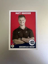 Matt Hausser 2023 Greenville Drive Team Card Red Sox