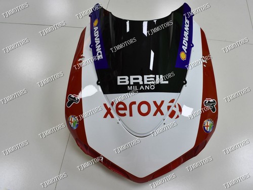 For 07-11 Ducati 1198/1098/848 White Red ABS Injection Mold Bodywork Fairing Kit - Picture 2 of 7