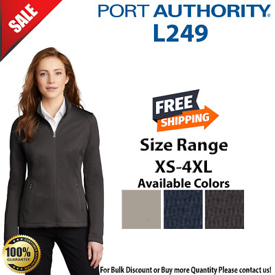 Port Authority Womens Long Sleeve Diamond Heather Fleece Full-Zip Jacket L249