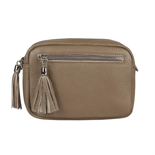 ITALy DAMEN LEDER TASCHE Schultertasche Cross-Over Fransen Umhängetasche Bodybag - Bild 113 von 124