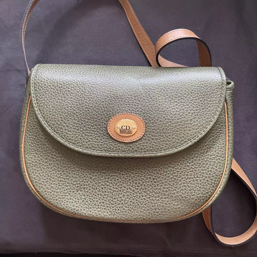 Sac bandoulière Christian Dior cuir logo CD occasion JPN