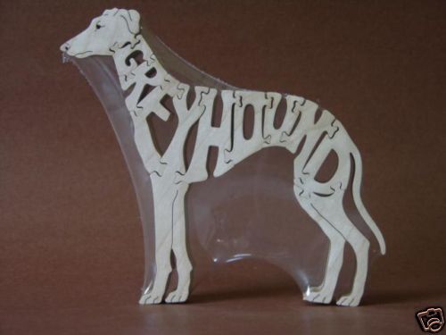 Greyhound Dog Wooden Amish Scroll Saw Toy Puzzle Figurine Art  - Picture 1 of 1