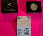 2021-W  $1 American Silver Eagle, Type 2, Uncirculated  OGP-WEST POINT