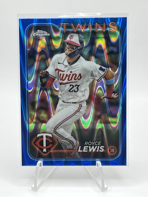 Royce Lewis 2024 Topps Chrome Blue RayWave Refractor /150 #217 Minnesota Twins