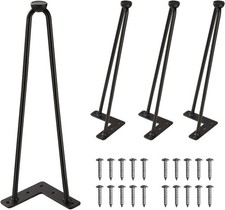 12 Inch Hairpin Legs for Furniture Set of 4 Heavy Duty Industrial Metal Table...