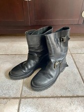 Polo Country Ralph Lauren Engineer Leather Boots 90s vtg RRL size 8D Motorcycle