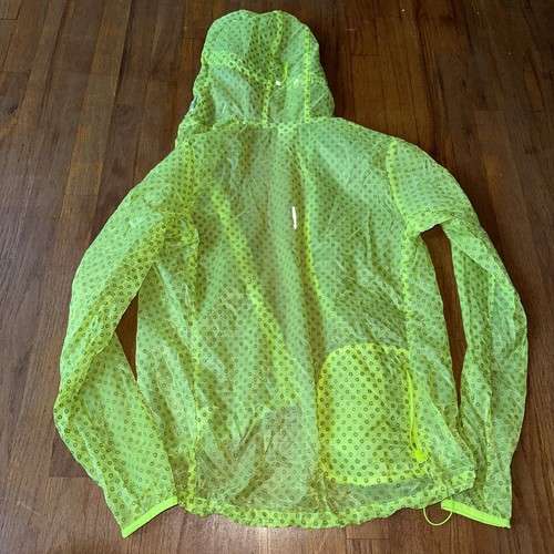 Chaqueta impermeable Nike para correr cremallera completa de nailon verde neón talla M para hombre - Imagen 8 de 8