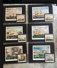 Vintage Pimpernel Clipper Ships 6 Placemats and Coaster 6 Boxed set
