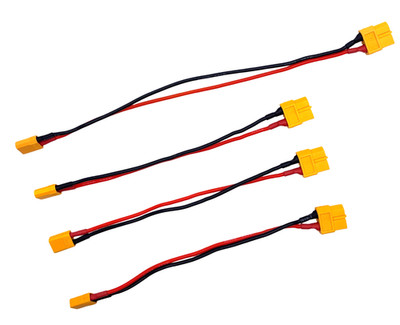 4 Pcs AMASS XT30 - XT60 ( F-M ) Silicone Wire Adapter Power Cable 18AWG