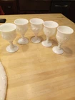 Vintage Westmoreland Milk Glass Wine Goblets (5)