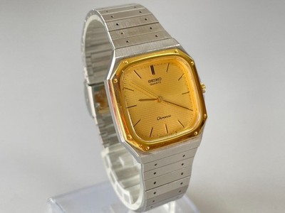 Seiko Chronos 7731-5130 Vintage 1985 [US Stock] 32mm Gold Men's Qz