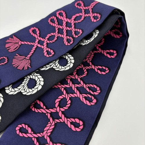 Hermes Twilly Silk Ribbon 86cm Decorative Cord Used Limited Edition - Picture 4 of 8
