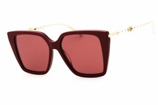 New Gucci GG1967S 004 Burgundy/Gold/Red 54-15-140 Sunglasses