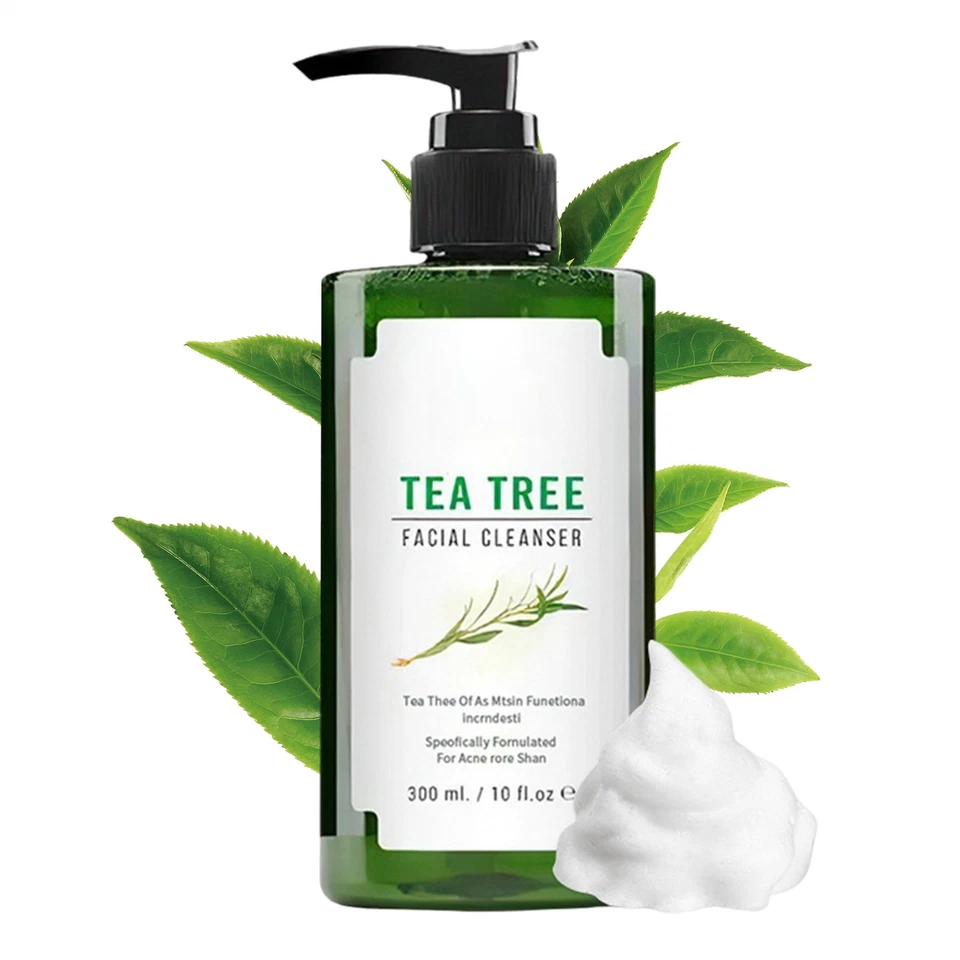 Tea Tree Facial Cleanser Gentle 300ml Green Tea Face Wash Soothing Face Wash  - Image 2 of 4