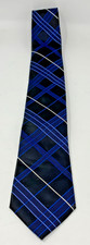 George Blue/Black Plaid Tie