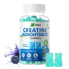 Creatine Monohydrate Gummies 5000Mg for Men & Women, 90ct Blueberry (Noavii)