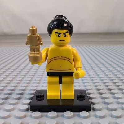 Lego Sumo Wrestler Minifigure Collectible Series 3 8803 CMF Rare HTF W Base