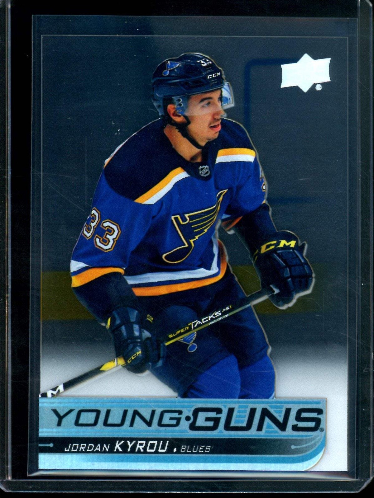 2019 Upper Deck Series 1 Jordan Kyrou Acetate SP Young Guns Blues