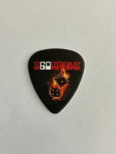 Chuck Garric Scorpions Las Vegas Signature 2025 Tour 'Flaming Dice' Guitar Pick