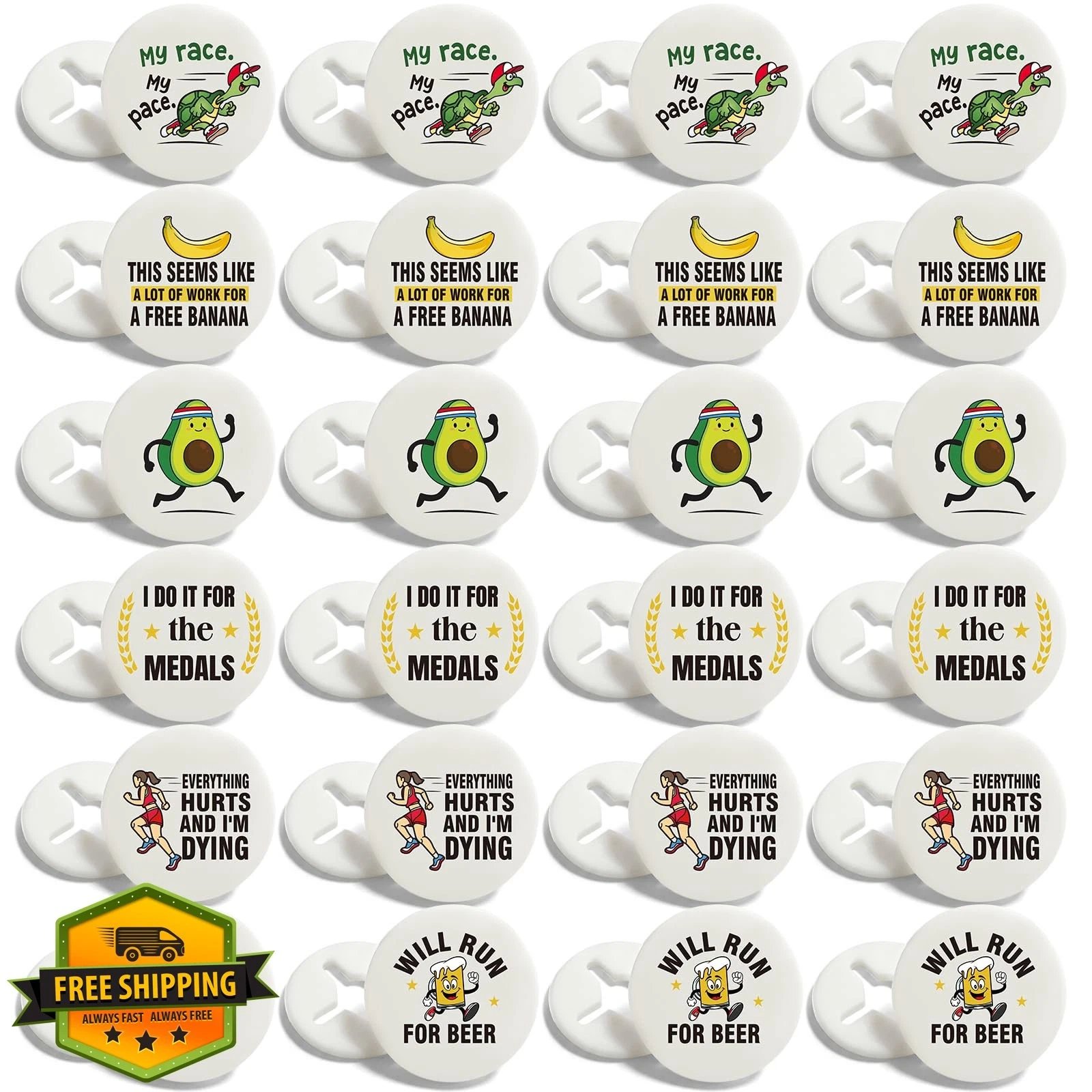 Leinuosen Bib Clips Humorous