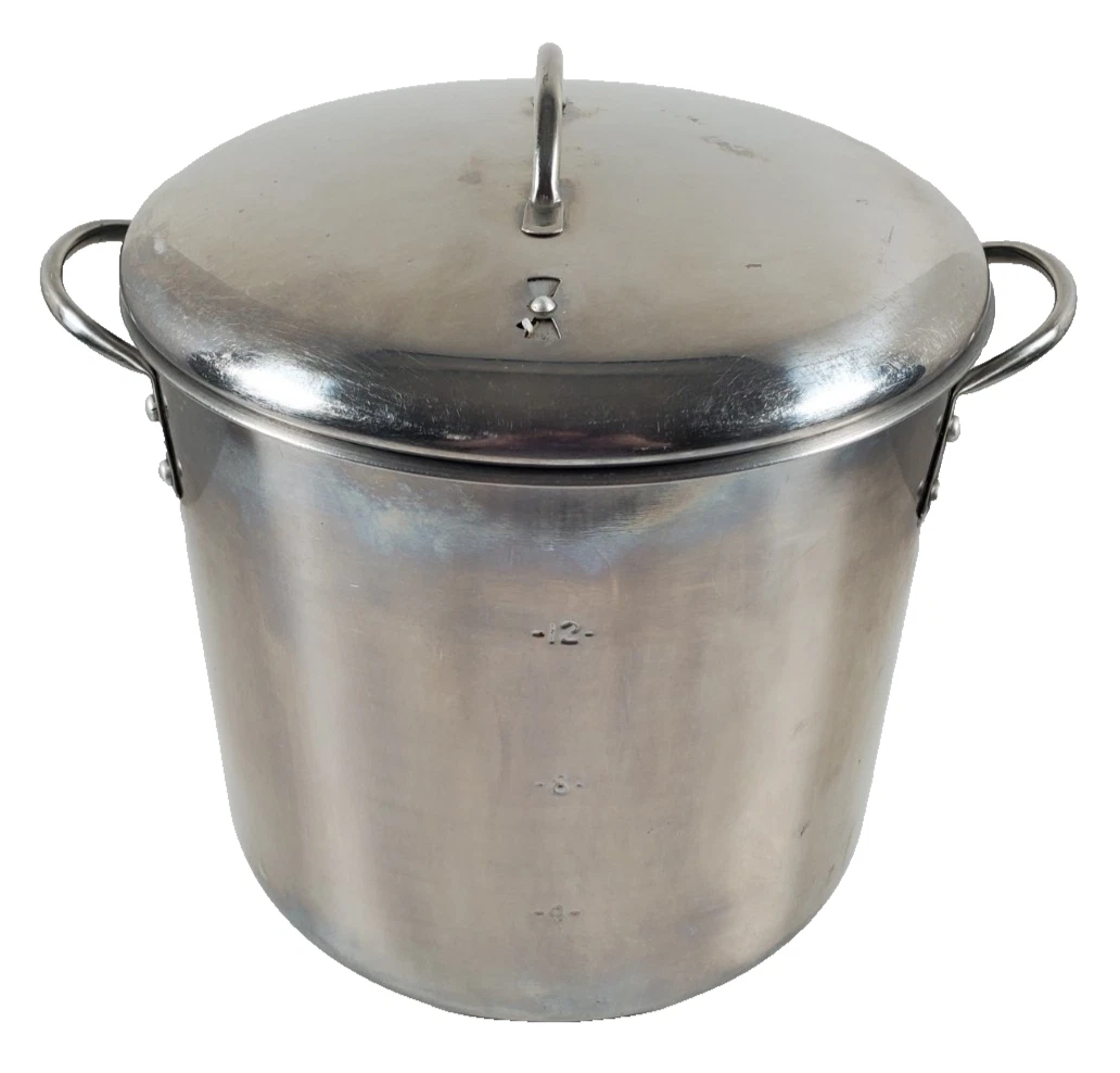Vintage Stainless Steel Stockpot Steamer Pot & Vented Lid 12 Quart
Opens in a new window or tab
