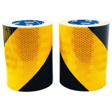 Black & Yellow Chevron Reflective Tape High Hi Vis Viz Tape VAT Registered