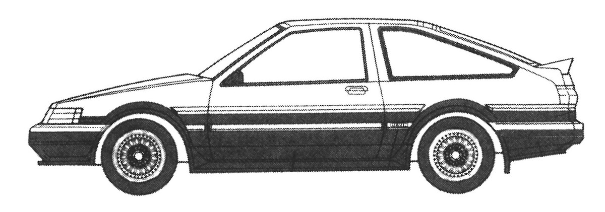 Fujimi 1/24 scale Initial D Series No.006 AE86 Levin Wataru