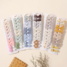 20pcs/set Lovely Kids Bows Hair Clips for Girls Barrette Boutique Full Coverage