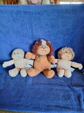 Cabbage Patch  Dolls,  Set Of 3, No Accessories. Just The Dolls Coleco. Vintage.