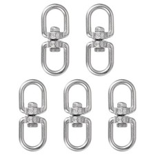 Double Ended Swivel Hook, M5, 5Pcs , Eye to Eye Swivel Shackle Ring Connector