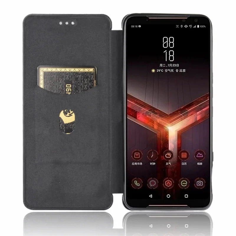 Funda con soporte para ranura para tarjeta cubierta a prueba de golpes para ASUS ROG Phone II ZS660KL Foto 3 de 4