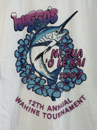 Huggo’s Wahine fishing tournament T-shirt Na Pua ‘O Ke Kai 2007 Women’s Medium  - Picture 4 of 8