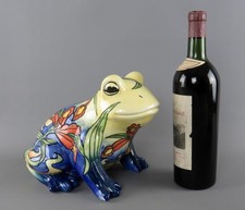 Extra Large Country Artists Inspirations Tube Lined Ceramic Frog Figurine Lily