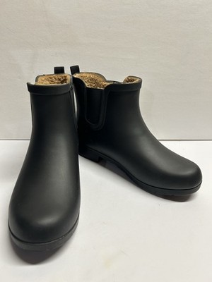 New Chooka Delridge Chelsea Waterproof Rain Boots Warm Plush Lining Women 9