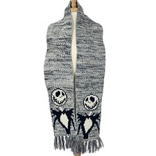 The Nightmare Before Christmas Jack Skellington HEAVY Winter Knit Scarf DISNEY