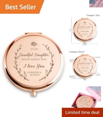 Custom Engraved Portable Compact Mirror - Thoughtful Gift for Any Occasion, 2.5 
