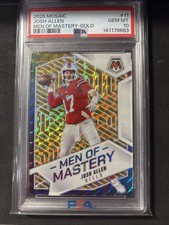 2025 Mosaic - Josh Allen - Men of Mastery - Mosaic Gold /10 PSA 10 POP 1 Bills