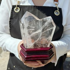 1.78LB Natural Smoky Quartz Obelisk Crystal Double Point Healing G8119