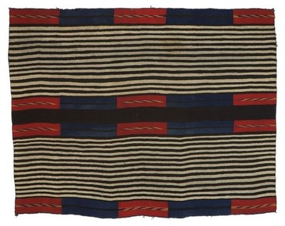 Red Navajo Chief's Blanket Rug Southwestern Wool Rug Indianer Teppich, 5x5 ft